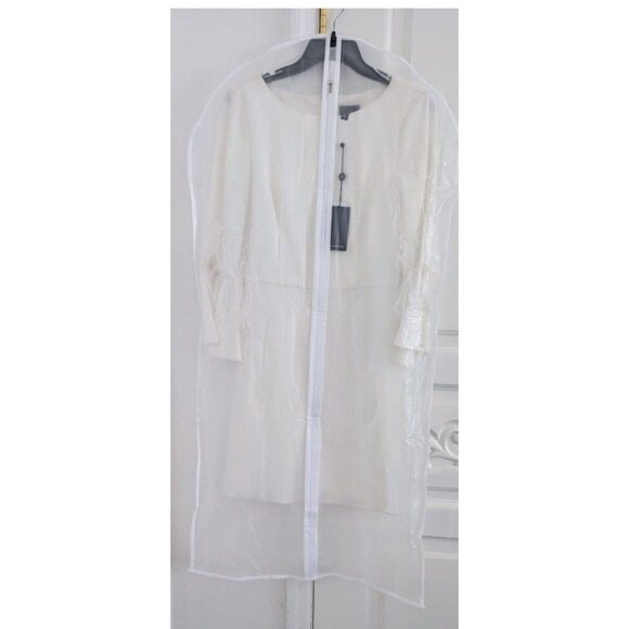 ✨Adrianna Papell Ivory Feather Sleeve Cocktail Dress 🌲 Holiday Party NWT Size 4 - Picture 2 of 3